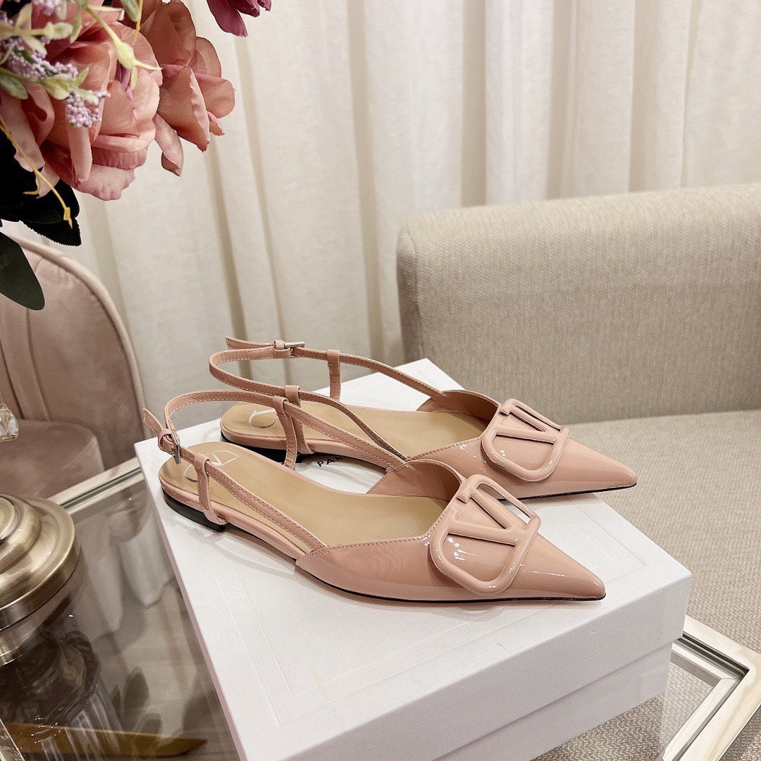 Vlogo Signature Slingback Rose Cannelle Calfskin - 35 / 1cm