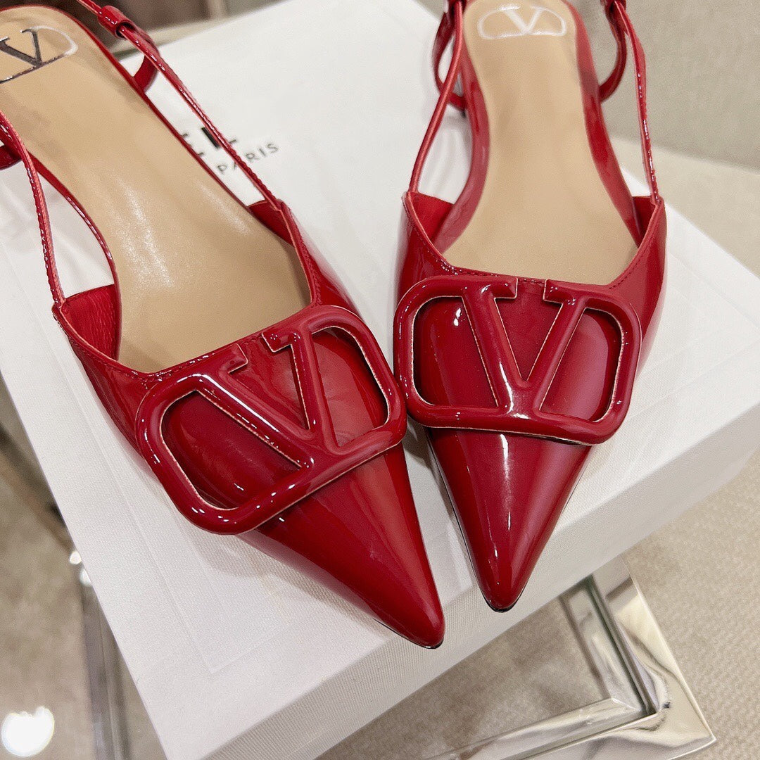 Vlogo Signature Slingback Red Calfskin - 35 / 1cm