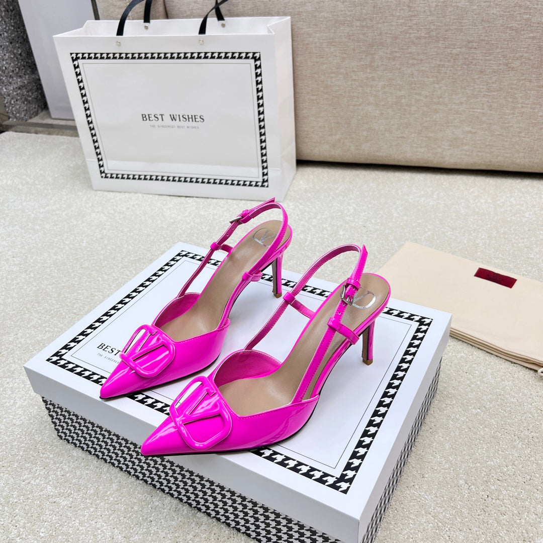 Vlogo Signature Slingback Pink Calfskin - 35 / 1cm