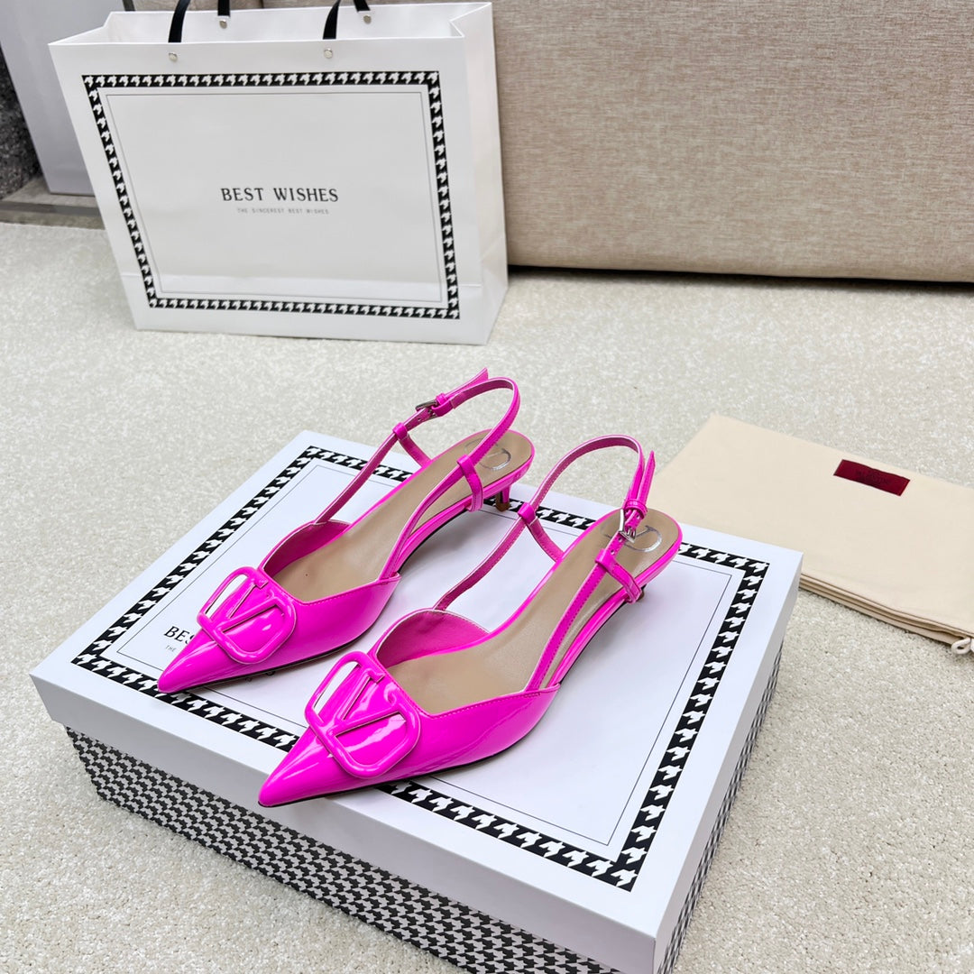Vlogo Signature Slingback Pink Calfskin - 35 / 1cm