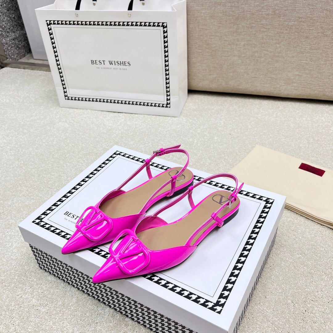 Vlogo Signature Slingback Pink Calfskin - 35 / 1cm