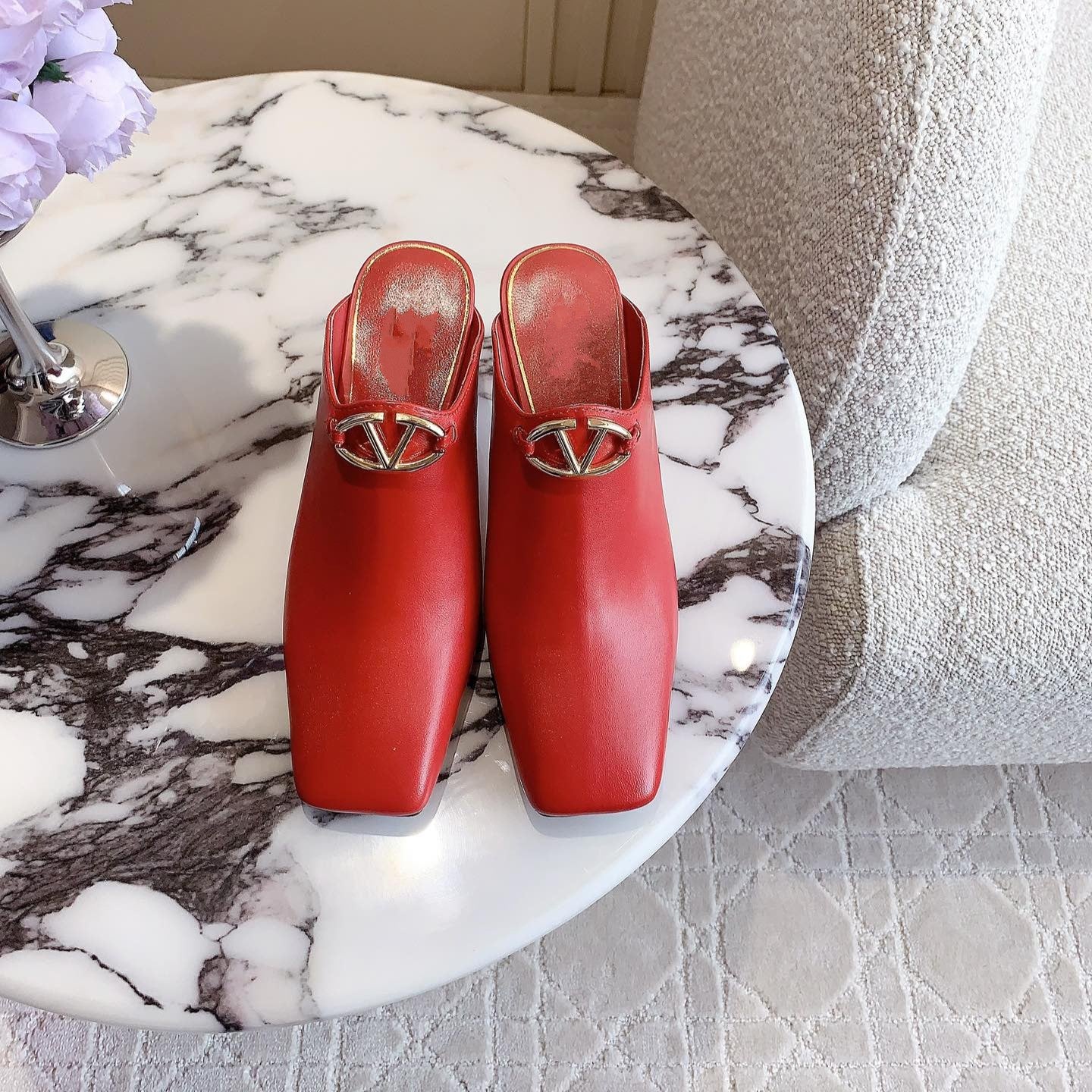 Vlogo Spool Square Toe Red - 35