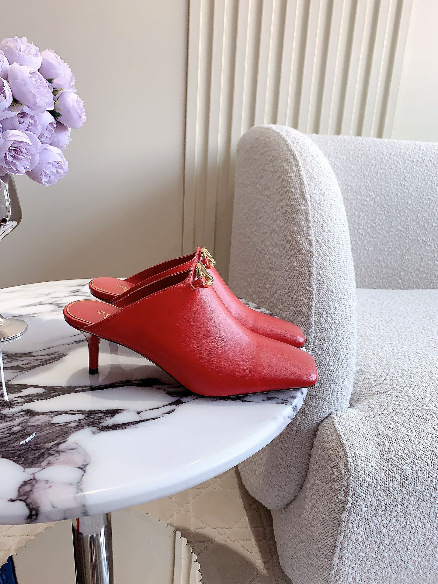 Vlogo Spool Square Toe Red - 35