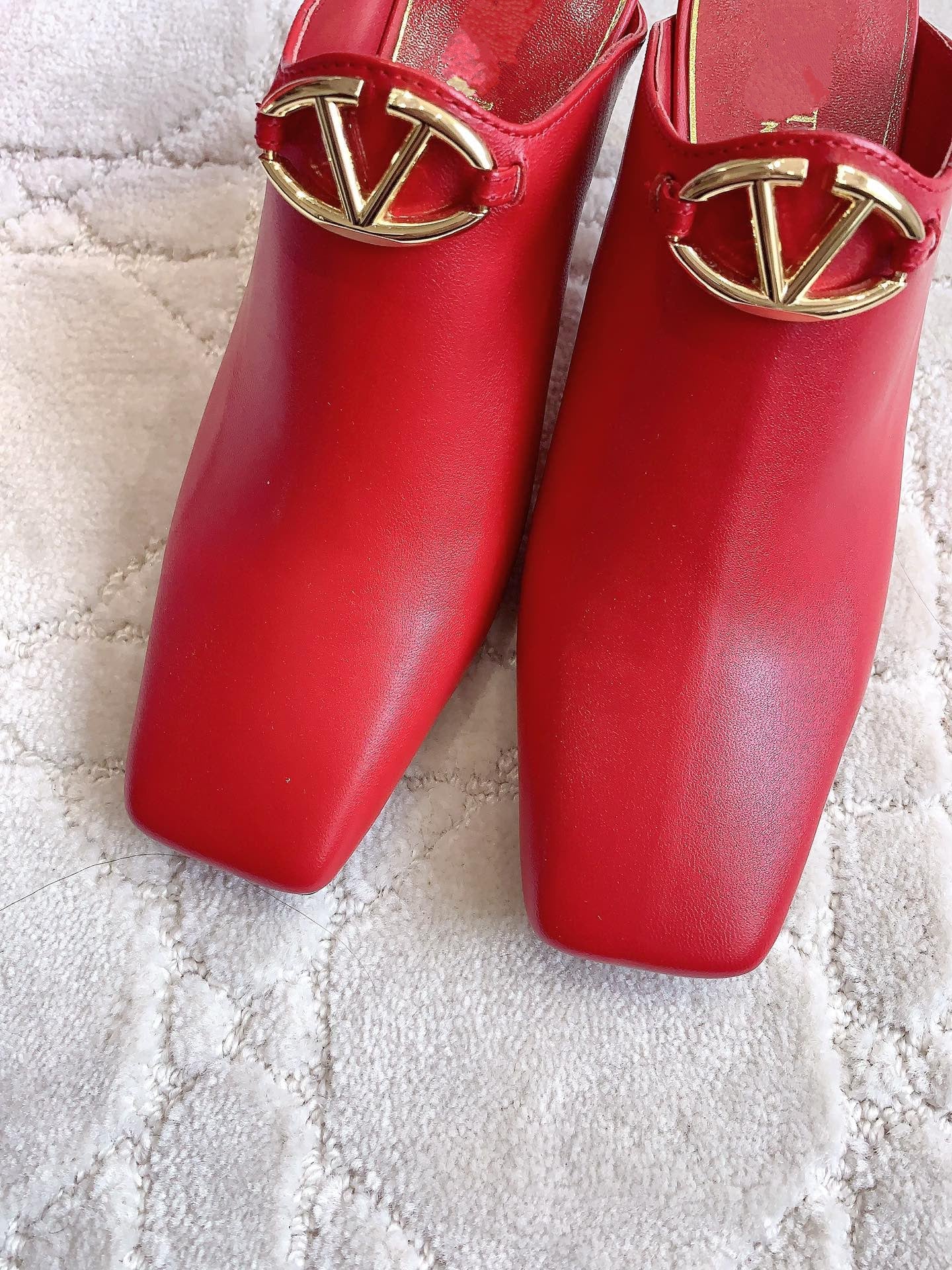 Vlogo Spool Square Toe Red - 35