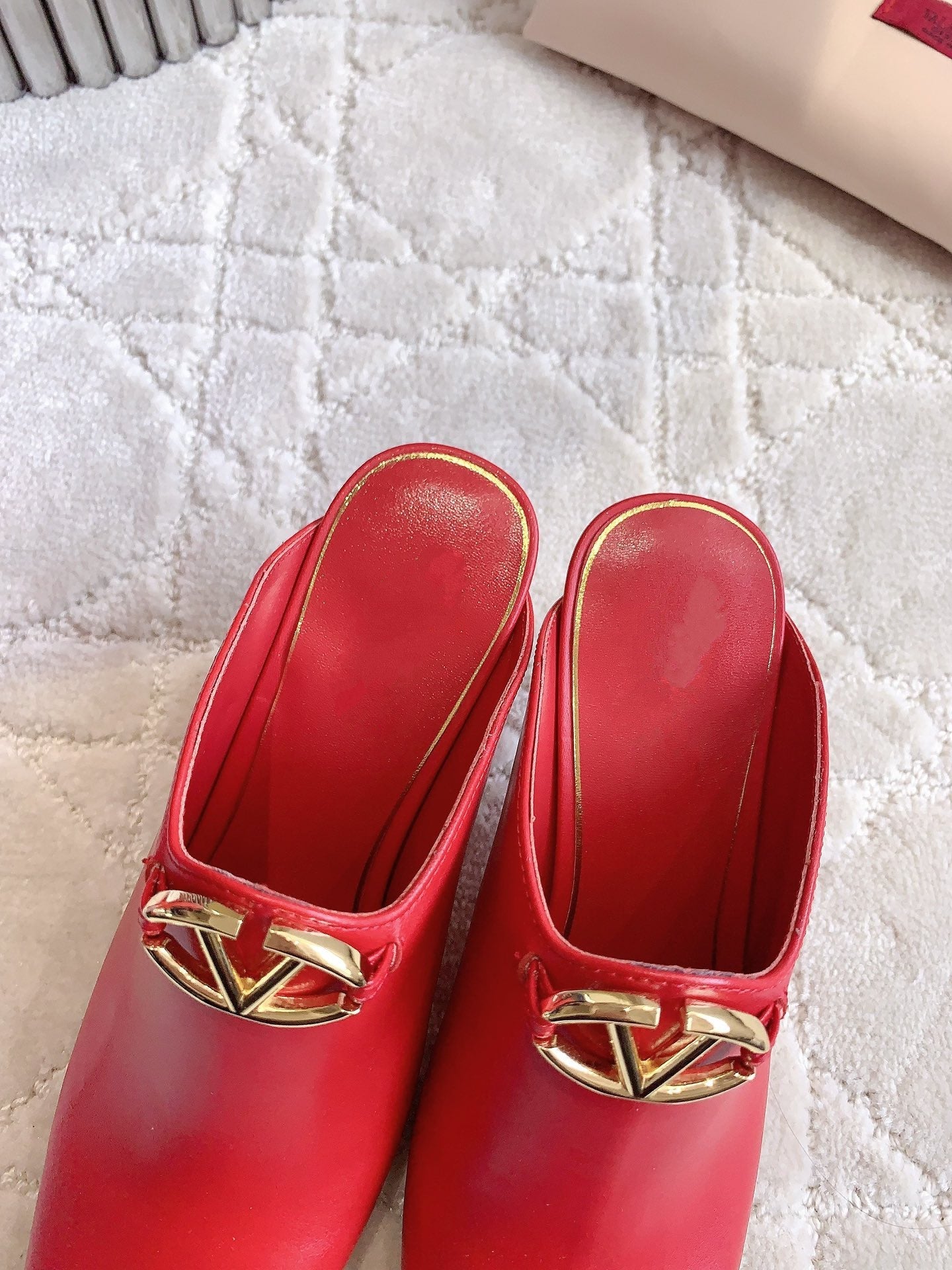 Vlogo Spool Square Toe Red - 35