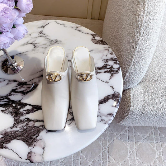 Vlogo Spool Square Toe White - 35