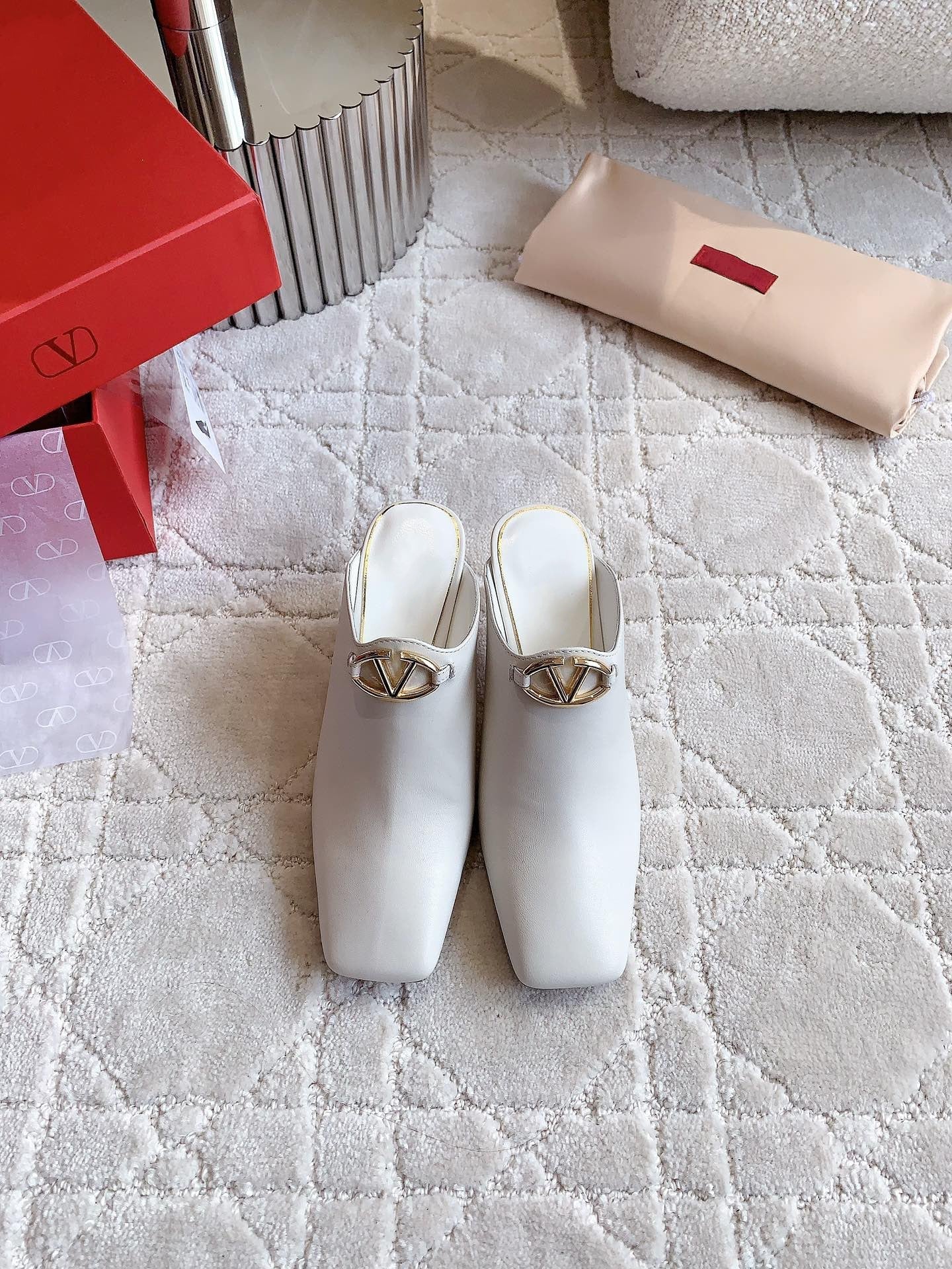 Vlogo Spool Square Toe White - 35