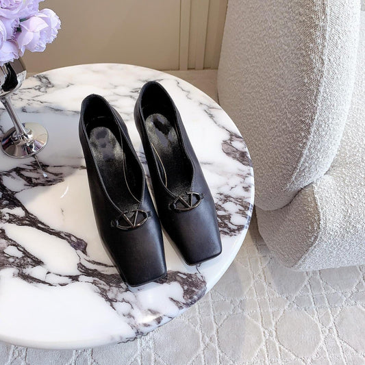 Vlogo Spool Square Toe Black - 35