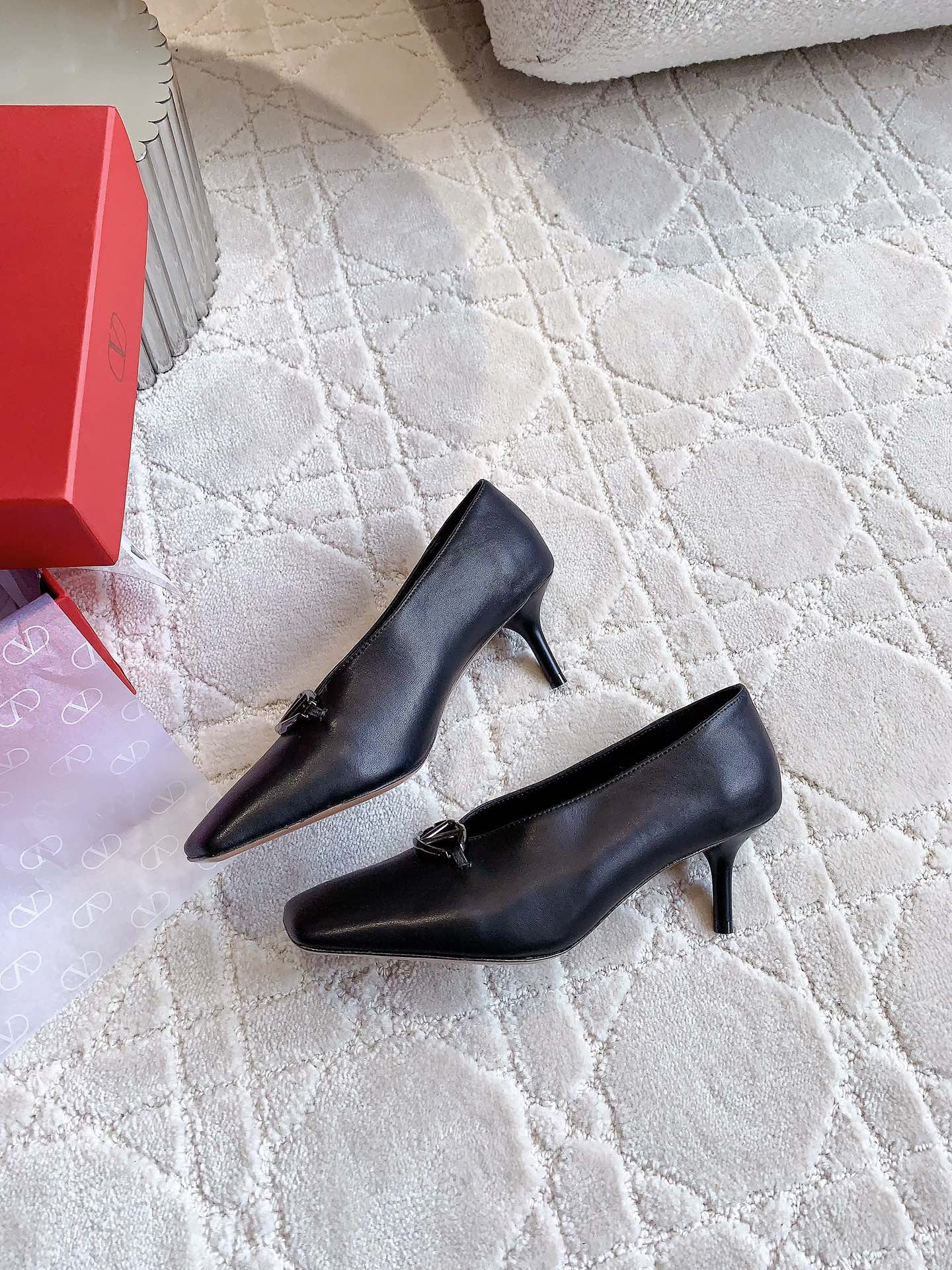 Vlogo Spool Square Toe Black - 35