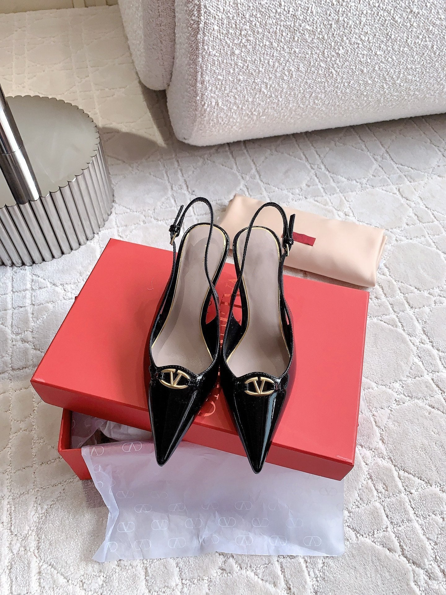 Vlogo Slingback Pump 65MM Shiny Black - 35