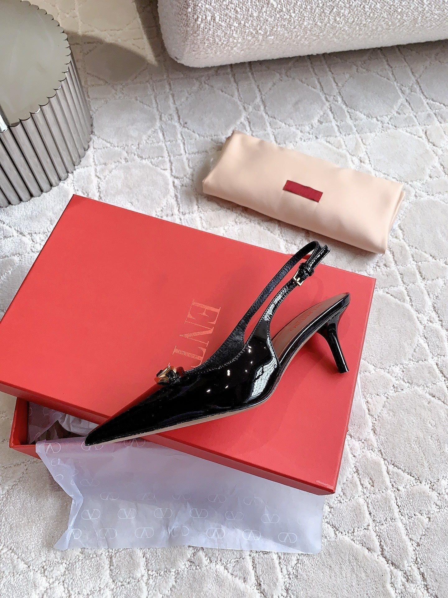 Vlogo Slingback Pump 65MM Shiny Black - 35