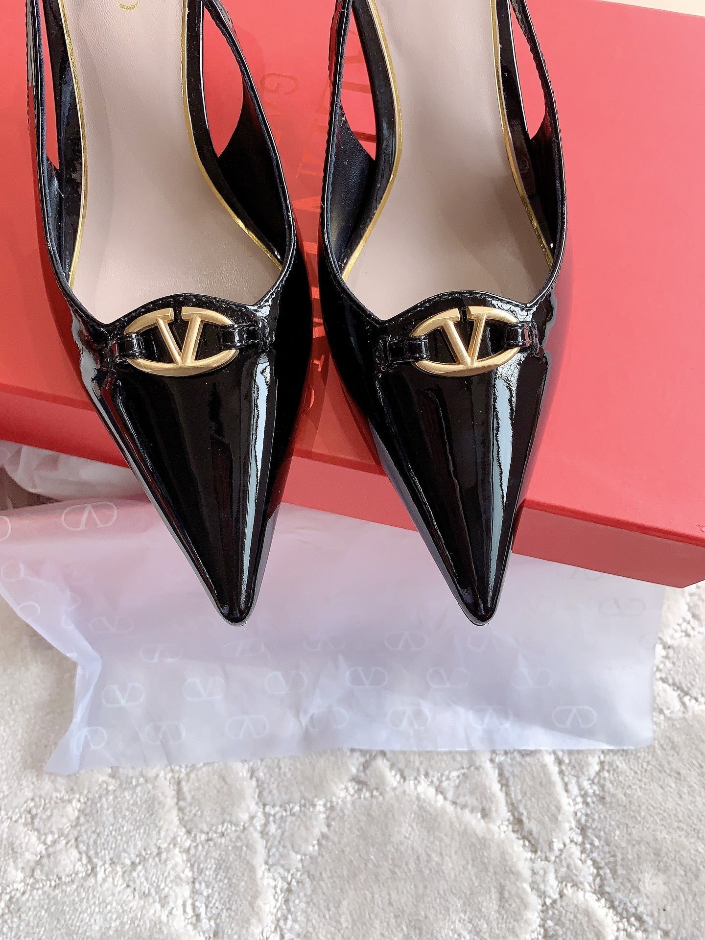 Vlogo Slingback Pump 65MM Shiny Black - 35