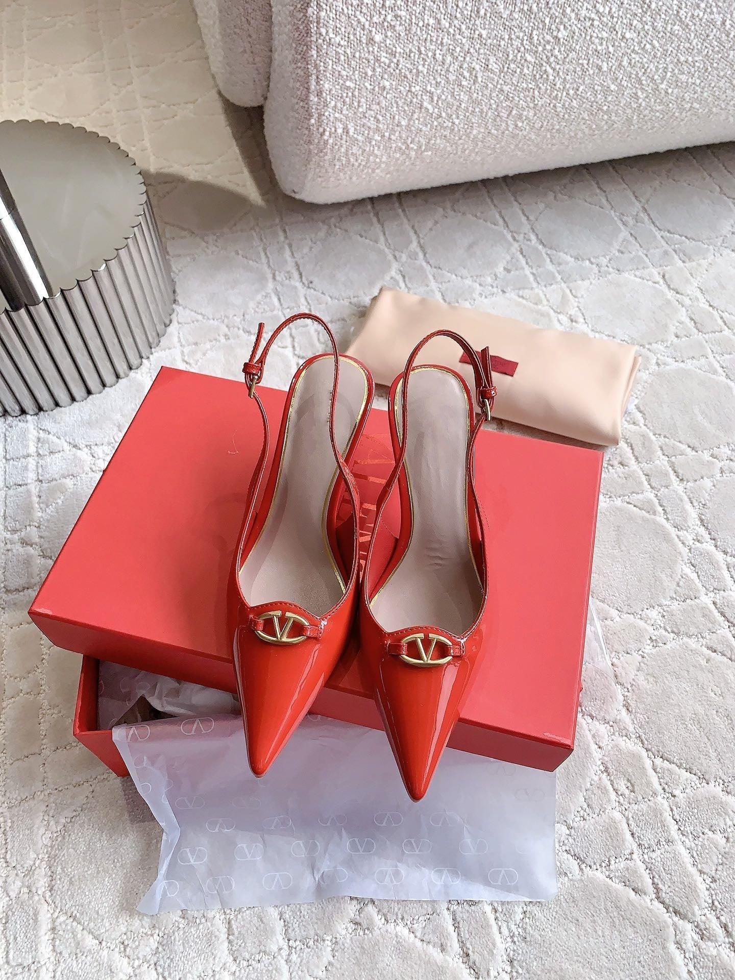 Vlogo Slingback Pump 65MM Shiny Red - 35