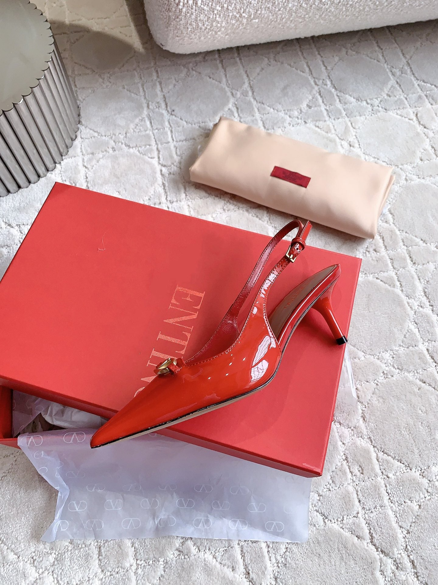 Vlogo Slingback Pump 65MM Shiny Red - 35