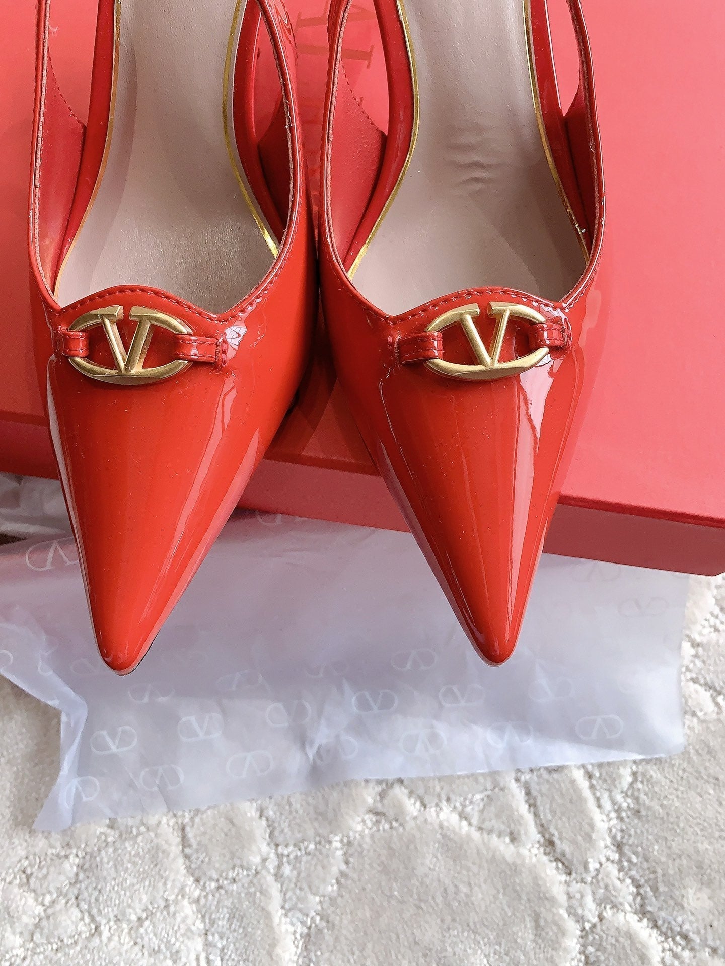 Vlogo Slingback Pump 65MM Shiny Red - 35