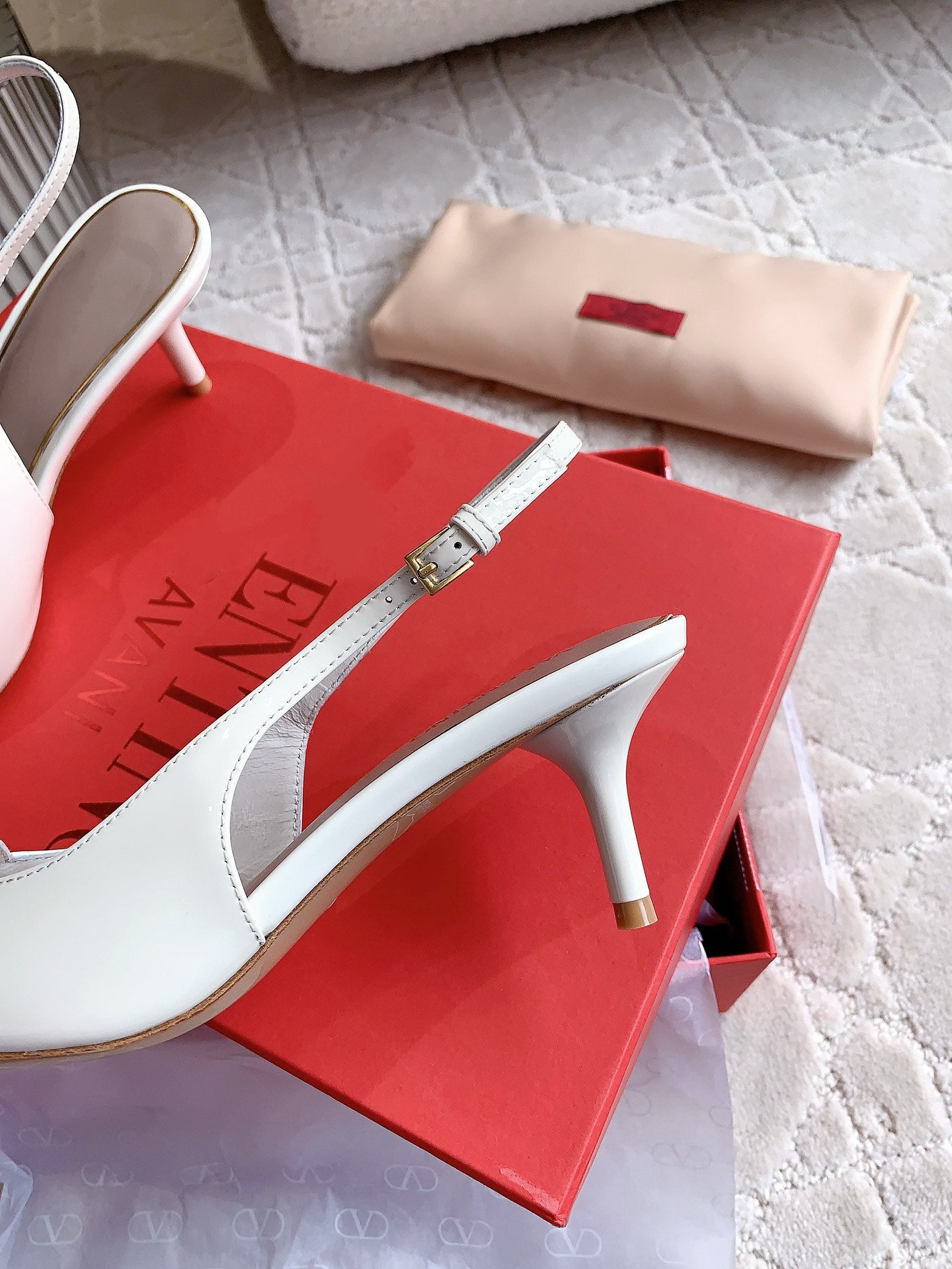 Vlogo Slingback Pump 65MM Shiny White - 35