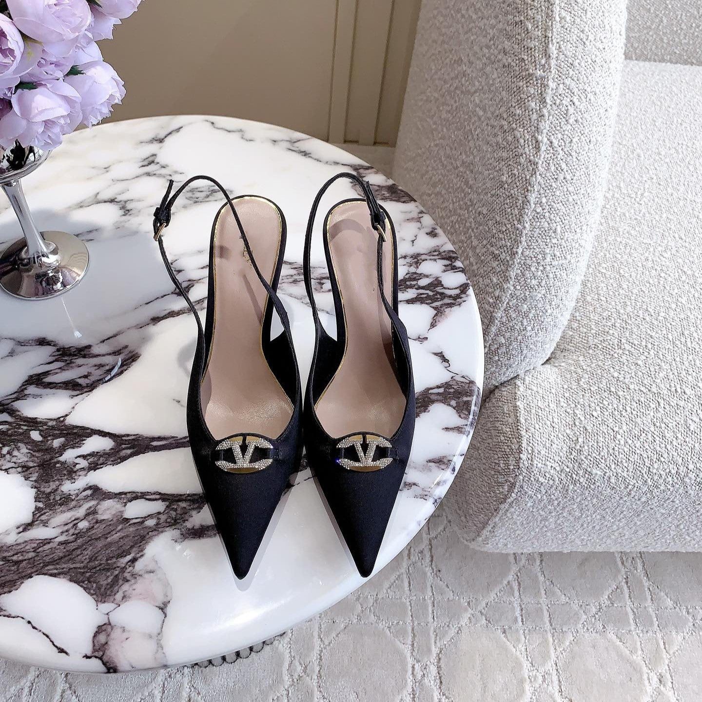 Vlogo Slingback Pump 90MM Black - 35