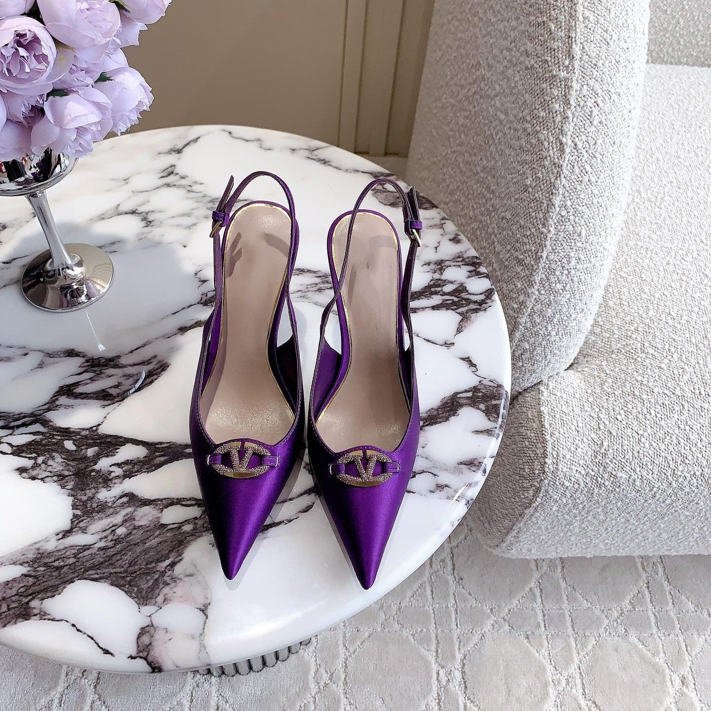Vlogo Slingback Pump 90MM Purple - 35