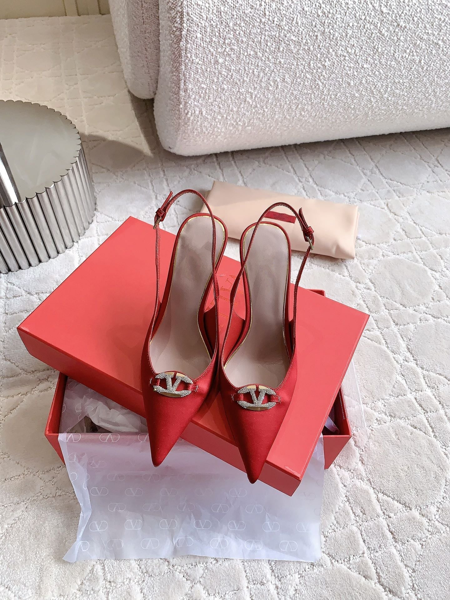 Vlogo Slingback Pump 90MM Red - 35
