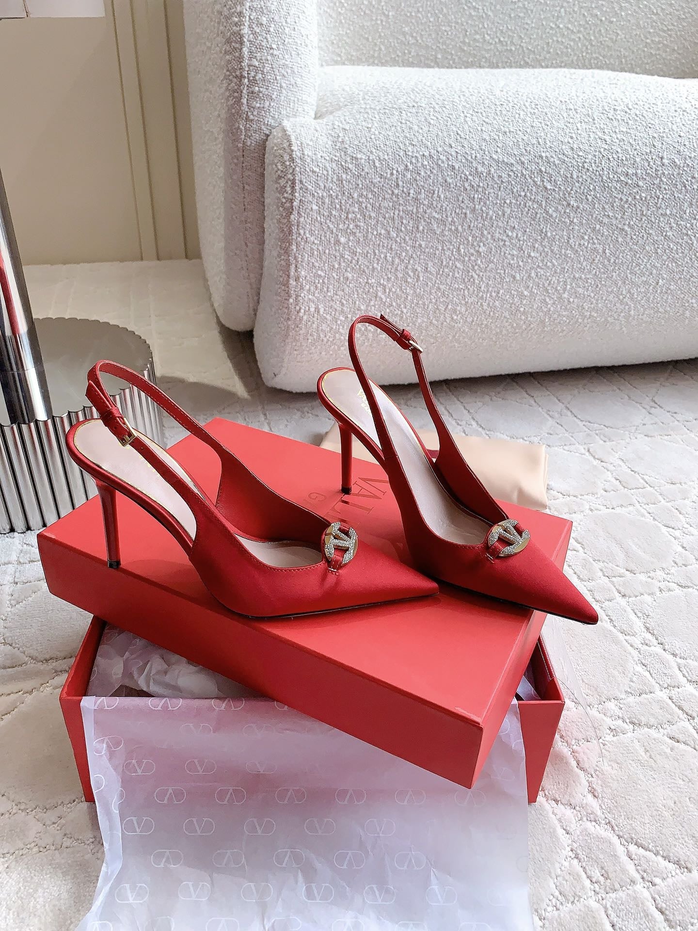 Vlogo Slingback Pump 90MM Red - 35
