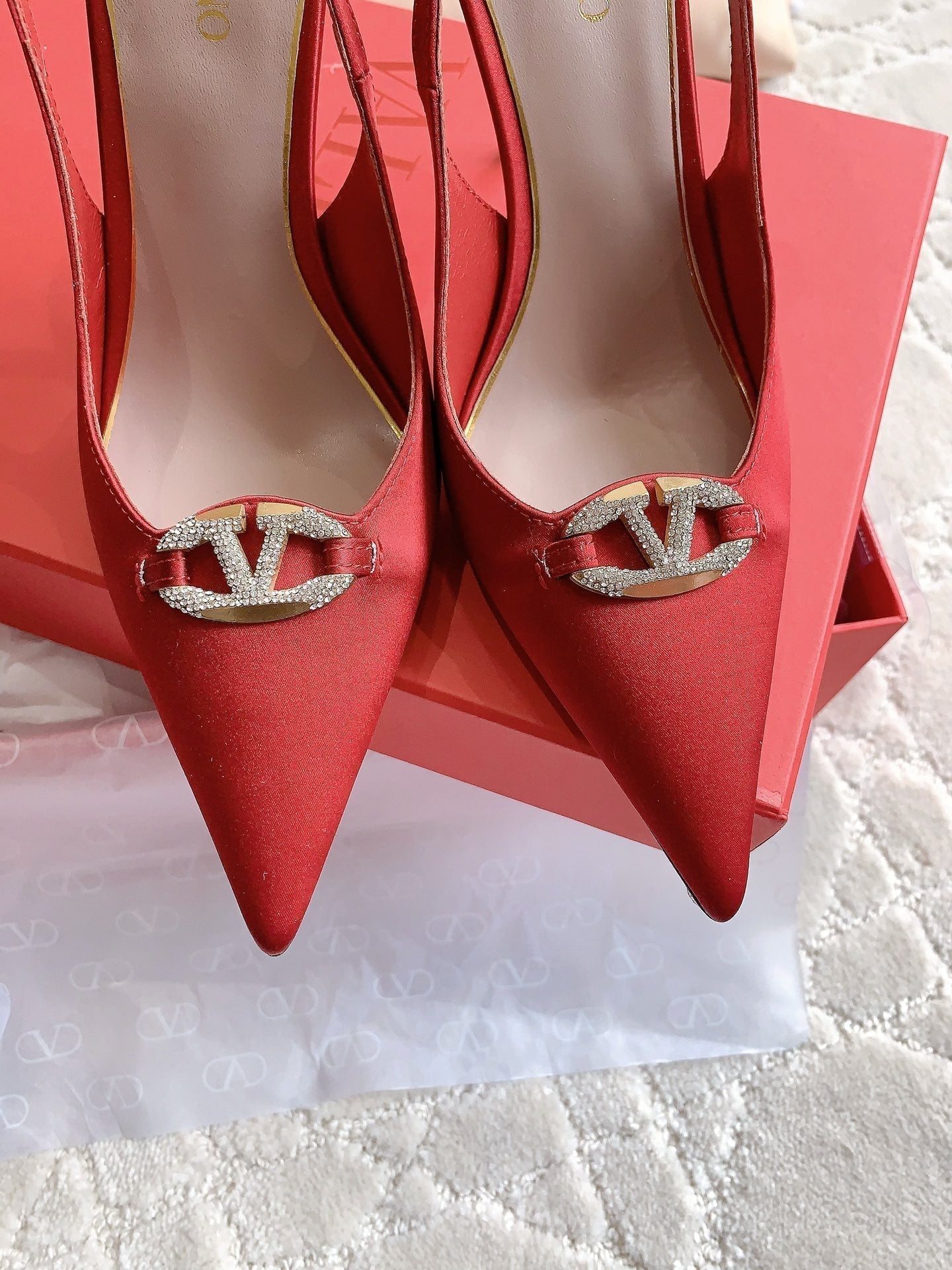 Vlogo Slingback Pump 90MM Red - 35