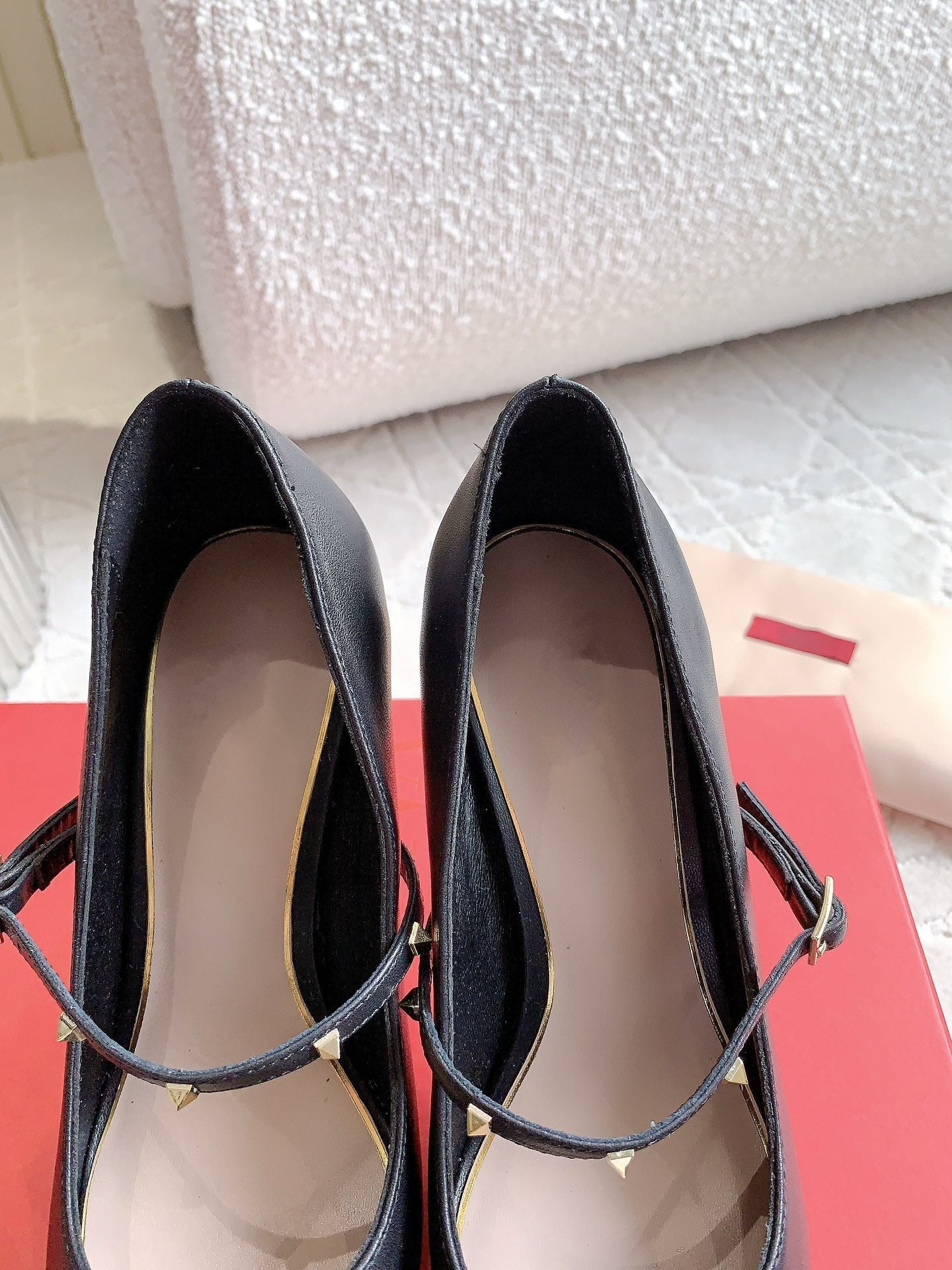 Rockstud Straps Pump 90mm Black - 35