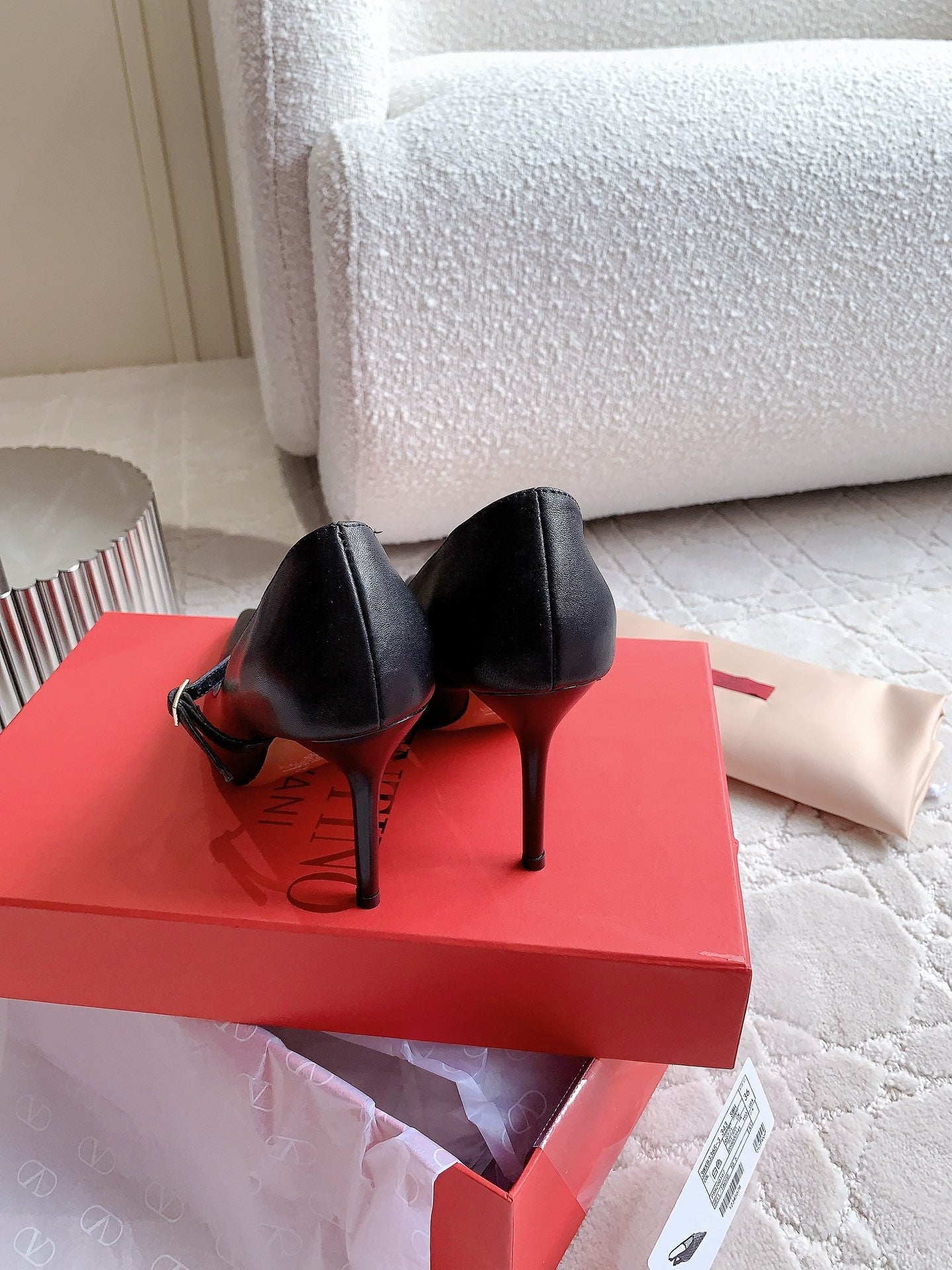 Rockstud Straps Pump 90mm Black - 35
