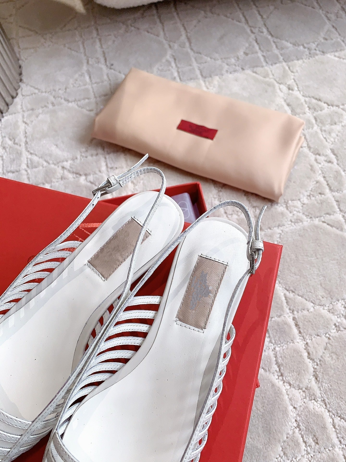 Mesh Slingback Ballerina White - 35