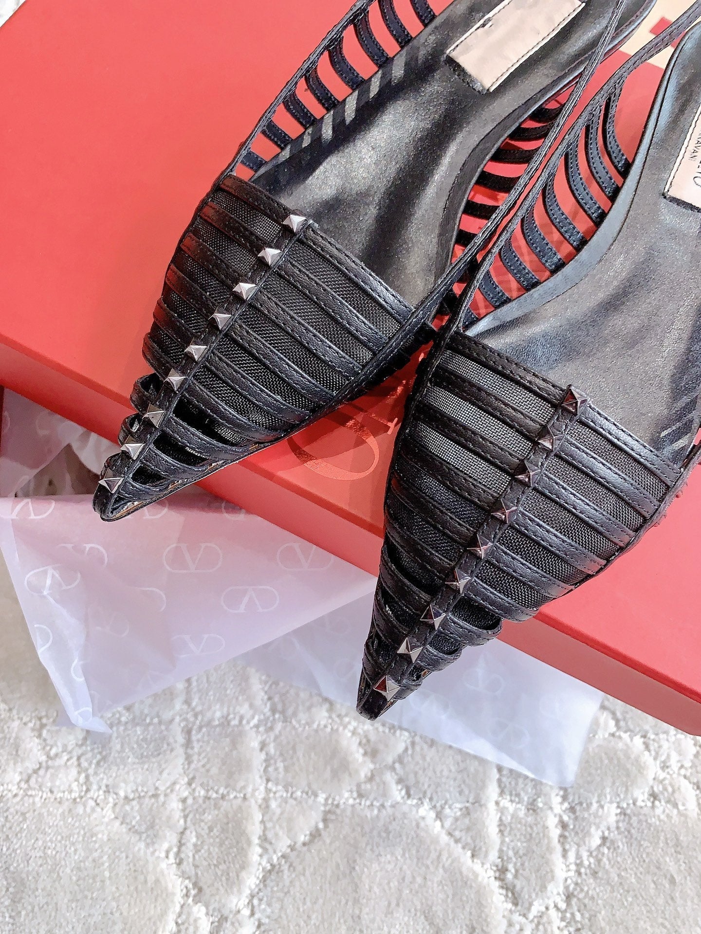 Mesh Slingback Ballerina Black - 35