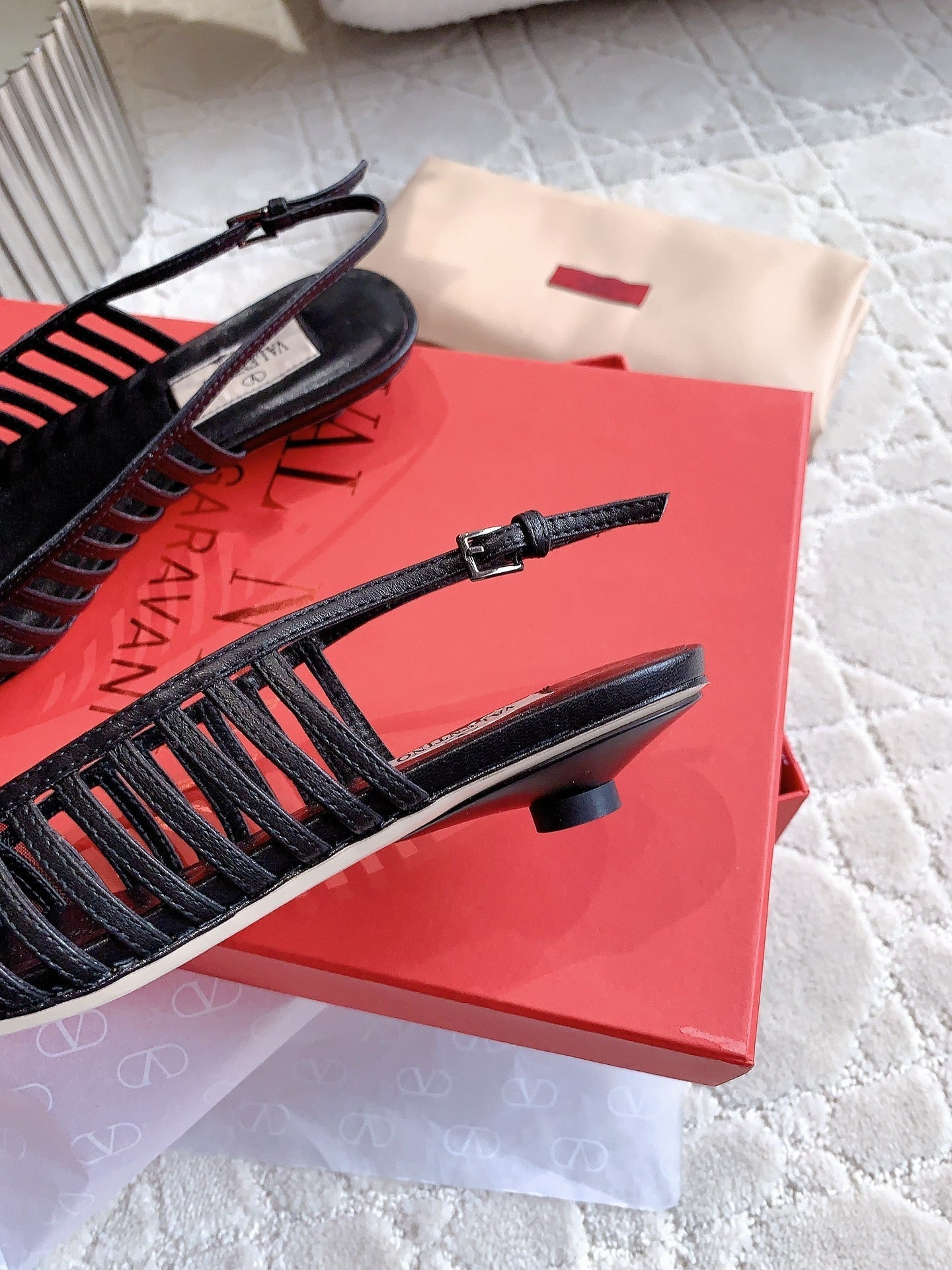 Mesh Slingback Ballerina Black - 35