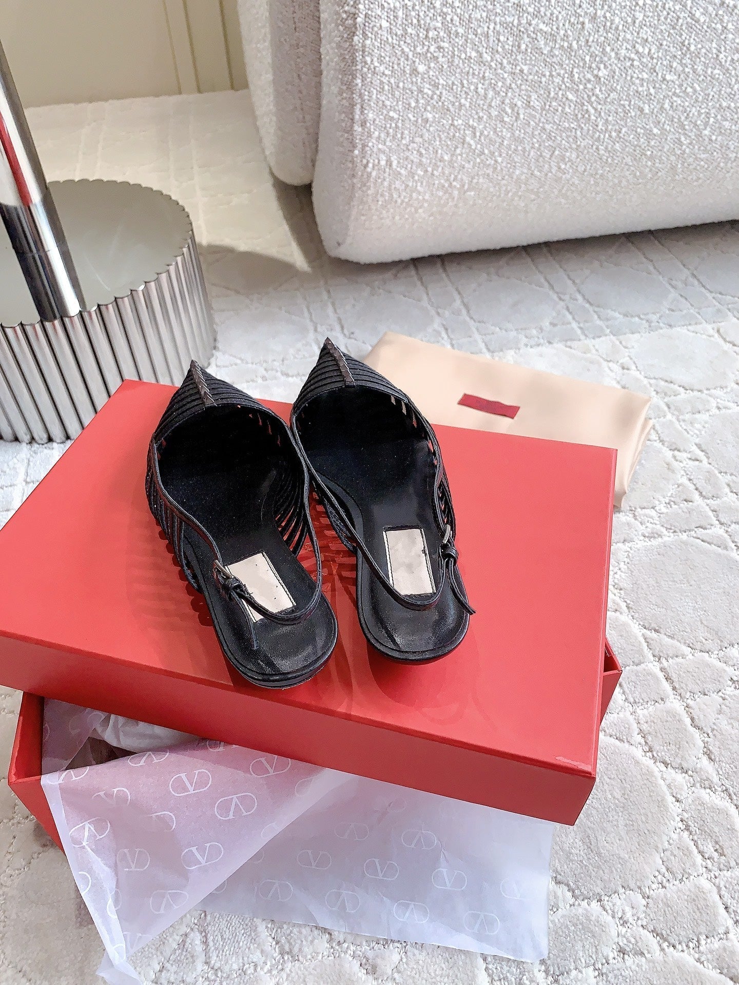 Mesh Slingback Ballerina Black - 35