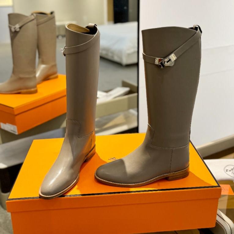 STIVALI JUMPING IN PEANUT BROWN CALFSKIN - 35