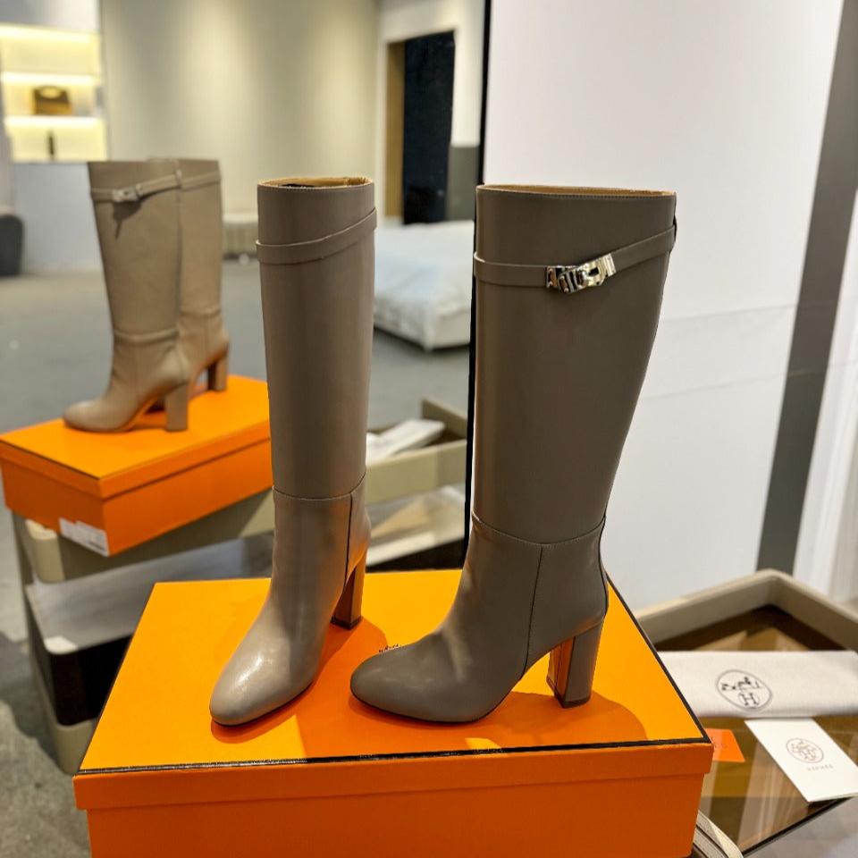 STORY BOOT 85MM IN PEANUT BROWN CALFSKIN - 35