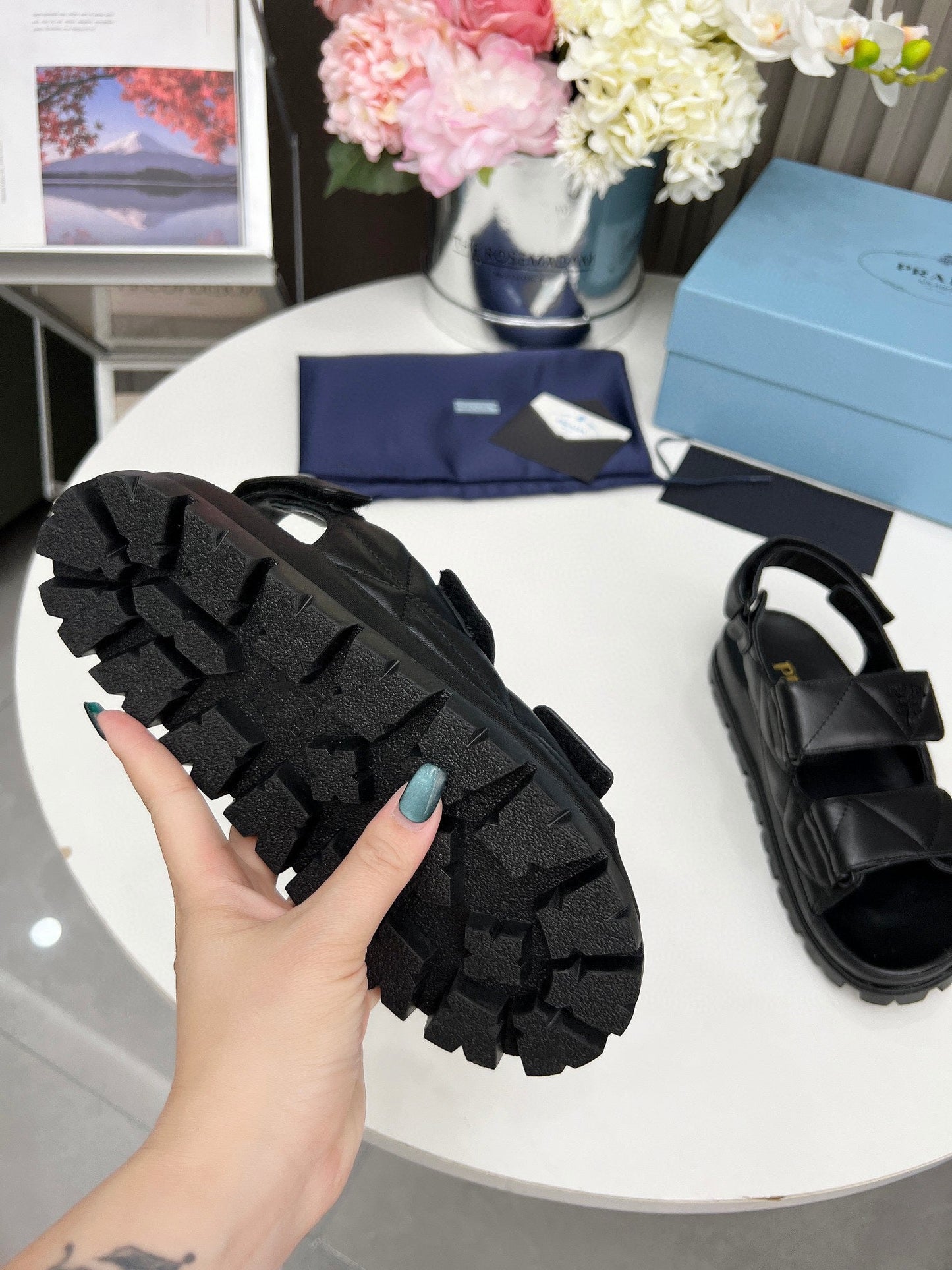 pra dad sandal black calfskin - 35