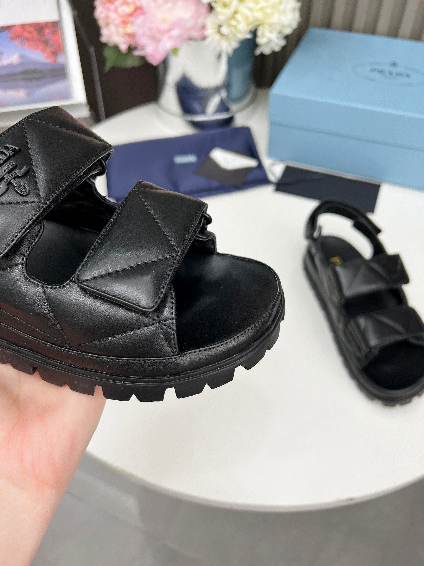 pra dad sandal black calfskin - 35