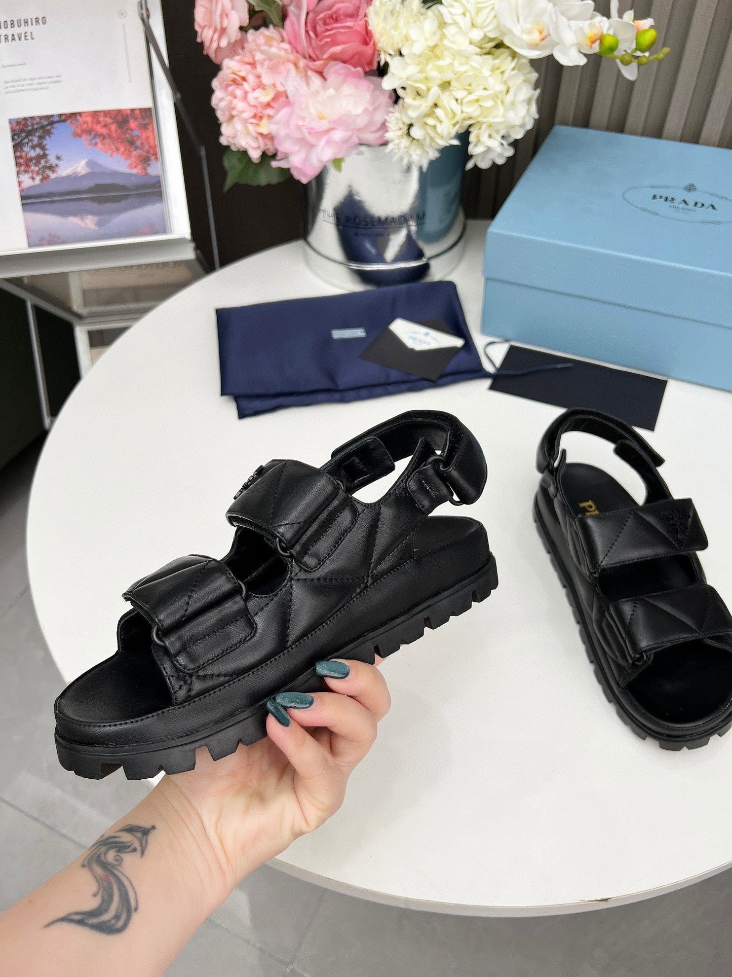 pra dad sandal black calfskin - 35