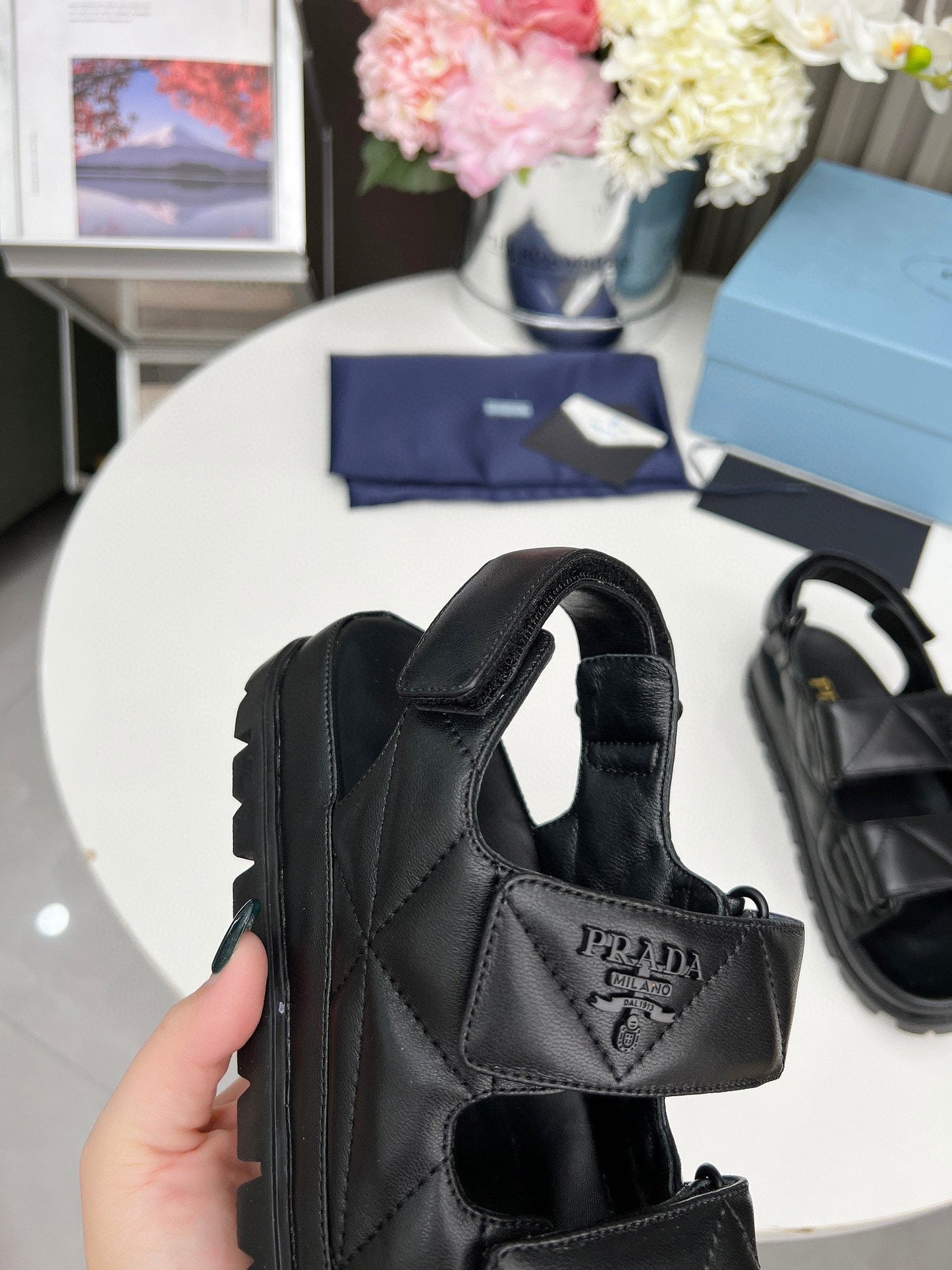 pra dad sandal black calfskin - 35